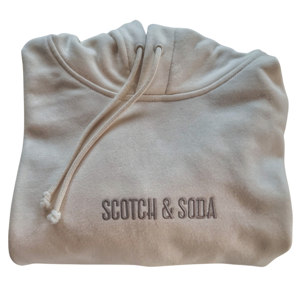 Scotch & Soda // M's Relaxed Fit Colorblock Hoodie // XL // Beige - Picture 11 of 11